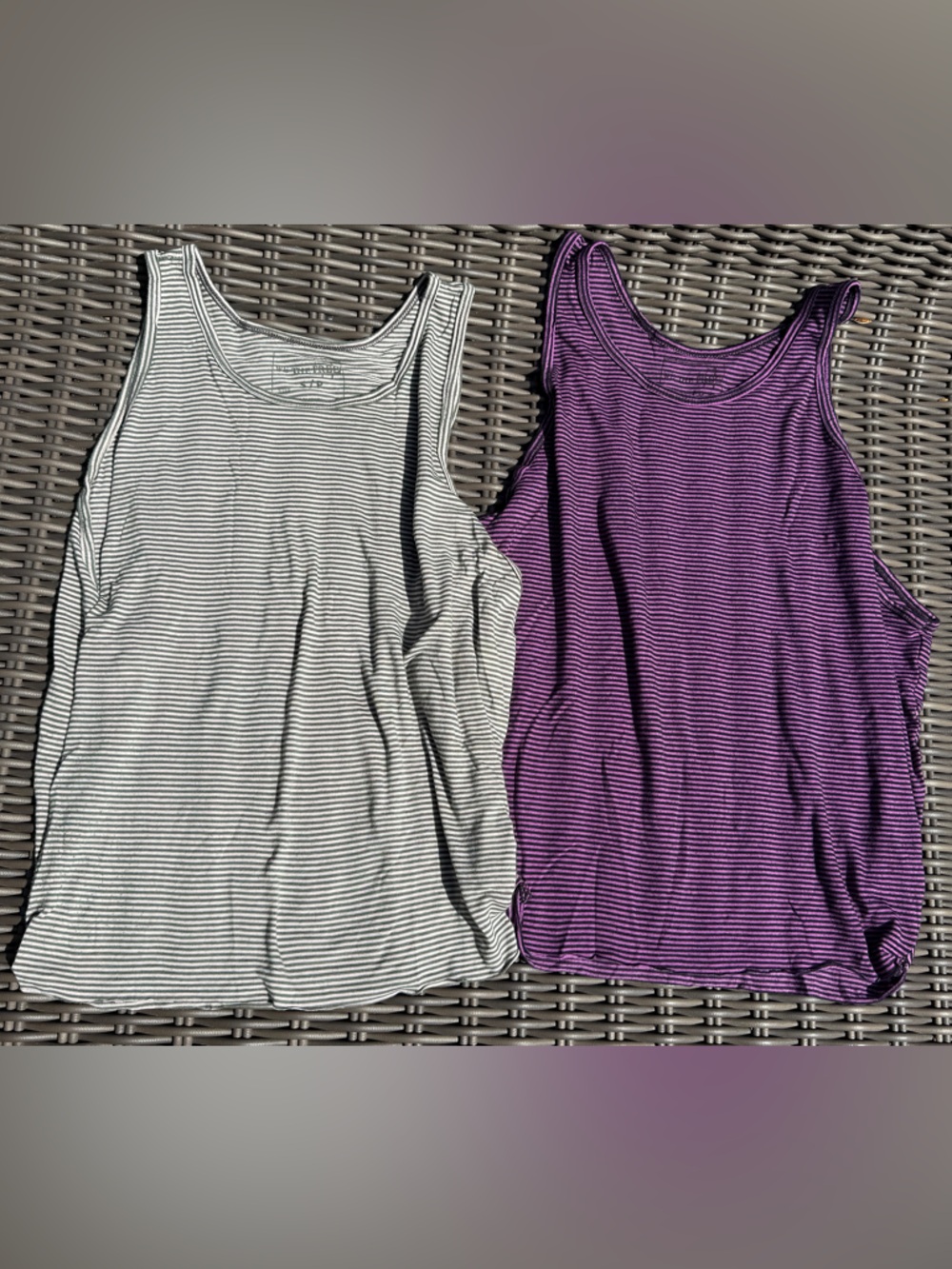 We The Free Striped Scoop Neck Muscle Tanks - Size S